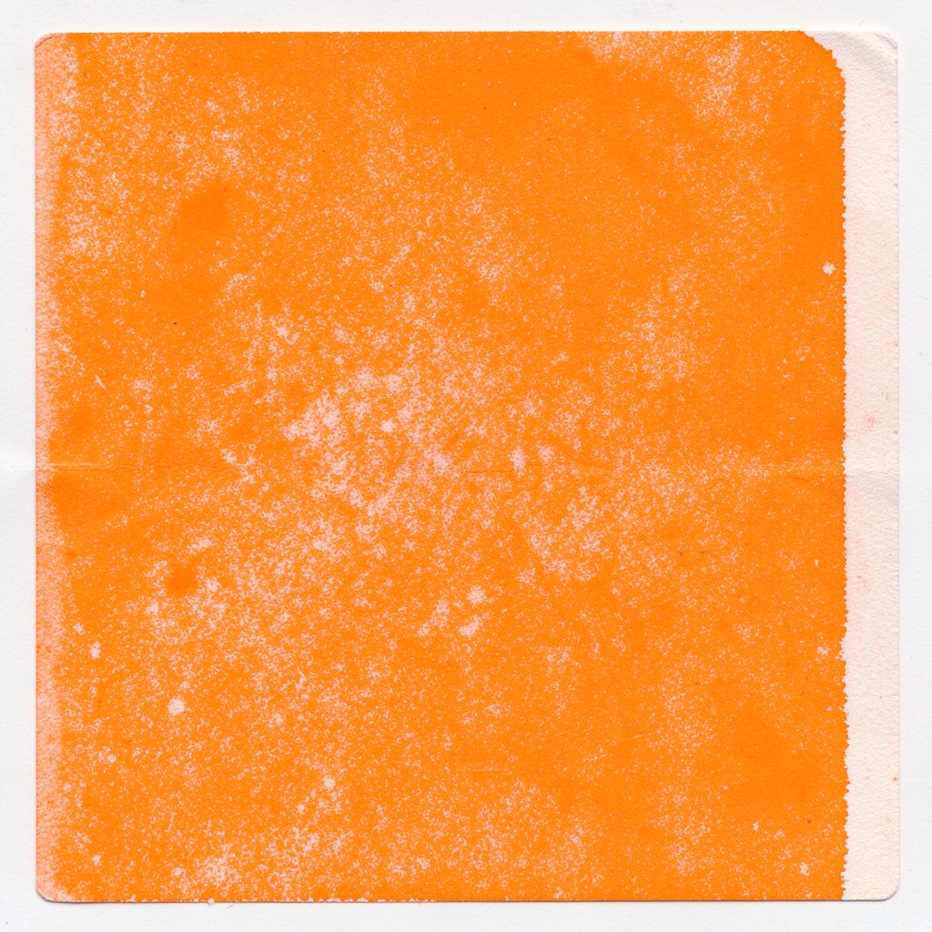 A warm tan and cream risograph print of an airplane silhouette against a minimalist sky, conveying air travel.