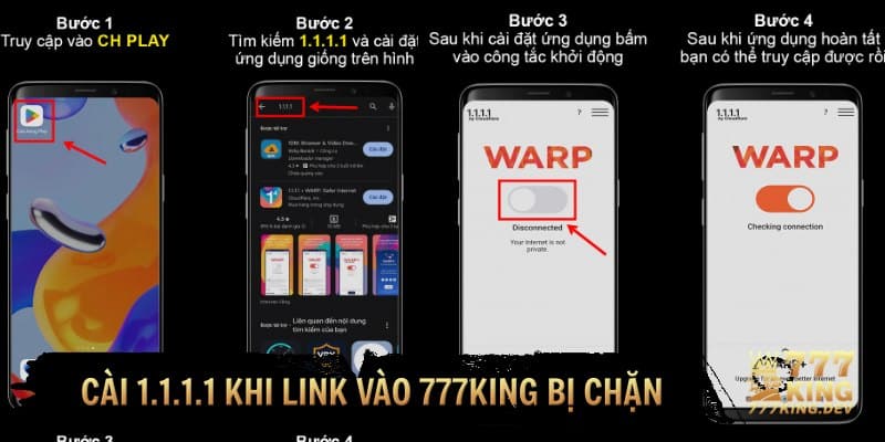 link vào 777KING bị chặn